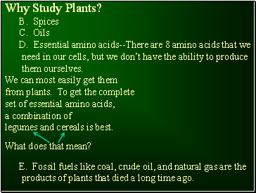 Why Study Plants?