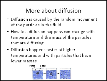 More about diffusion