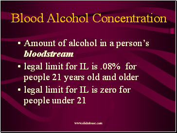 Blood Alcohol Concentration