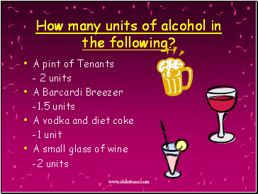 How many units of alcohol in the following?