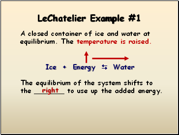 LeChatelier Example