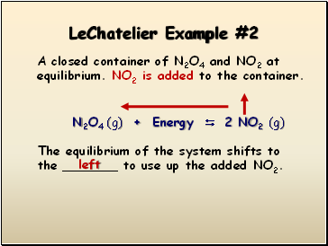 LeChatelier Example #2