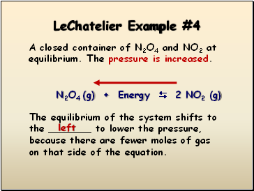 LeChatelier Example #4