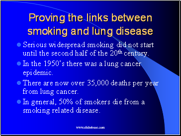 Proving the links between smoking and lung disease