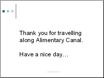 Thank you for travelling along Alimentary Canal. Have a nice day