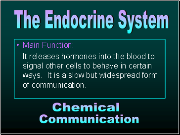 Endocrine and nervous system