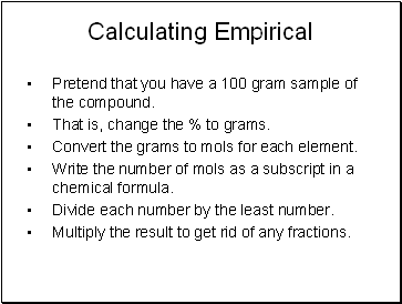 Calculating Empirical