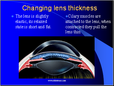 Changing lens thickness