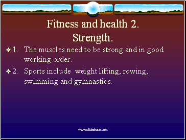 Fitness and health 2. Strength.