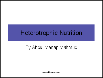 Heterotrophic Nutrition