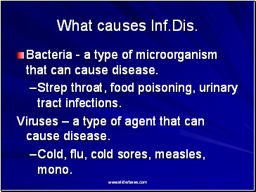 What causes Inf.Dis.