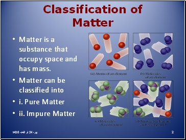 Classification of Matter