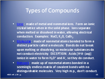 Types of Compounds