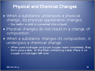 Physical and Chemical Changes