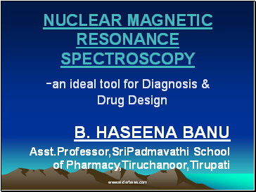 NMR for diagnosis and drug design