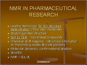 Nmr In Pharmaceutical Research