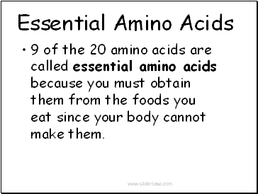 Essential Amino Acids