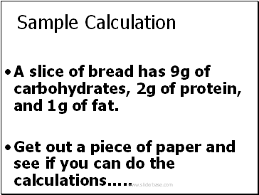 Sample Calculation