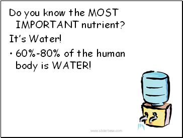 Do you know the MOST IMPORTANT nutrient?