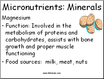 Micronutrients: Minerals