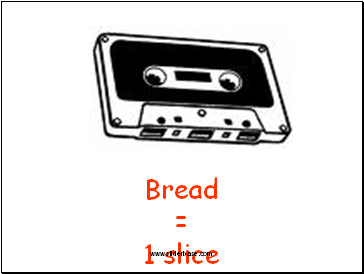 Bread = 1 slice