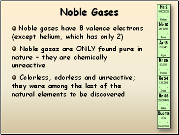 Noble Gases