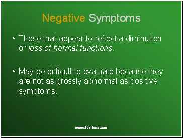 Negative Symptoms