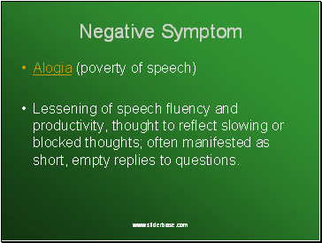 Negative Symptom