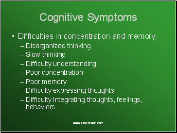 Cognitive Symptoms