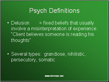 Psych Definitions