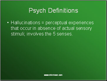 Psych Definitions