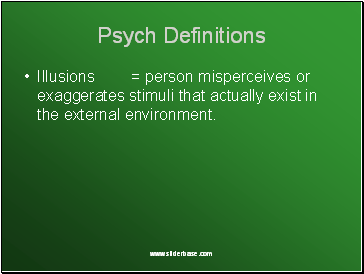 Psych Definitions