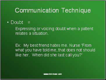 Communication Technique