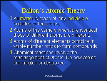 Daltons Atomic Theory