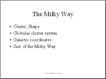 Finding the Milky Way in the Galaxy