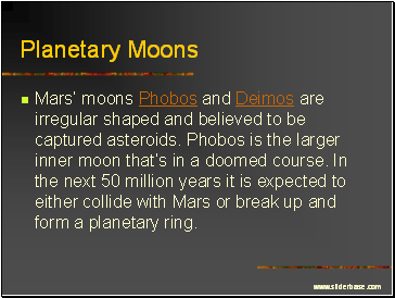 Planetary Moons