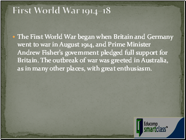First World War 191418