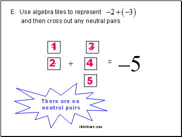 E. Use algebra tiles to represent