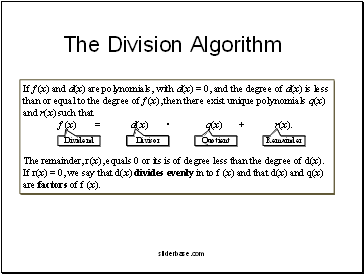 The Division Algorith