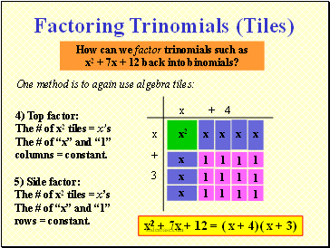 How can we factor trinomials such as