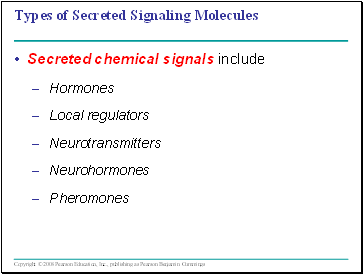 Types of Secreted Signaling Molecules