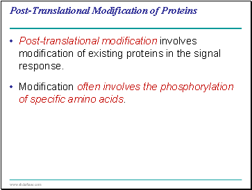 Post-Translational Modification of Proteins