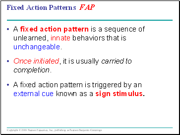 Fixed Action Patterns FAP