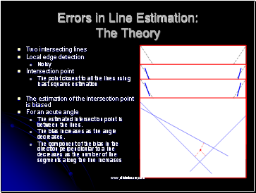 Errors in Line Estimation: The Theory