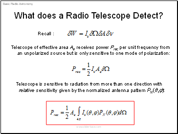 What does a Radio Telescope Detect?