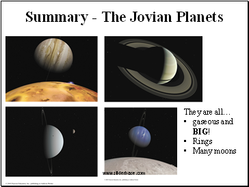 Summary - The Jovian Planets