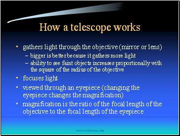 How a telescope works