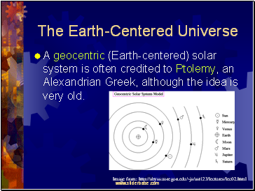 The Earth-Centered Universe