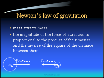 Newtons law of gravitation