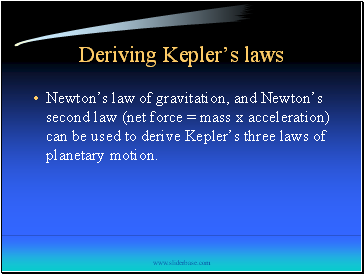 Deriving Keplers laws